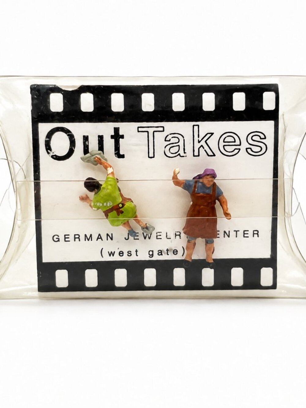 Vintage Out Takes German Jewelry Center Figural Earrings NWT